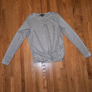 INC Metallic shimmer long sleeve top